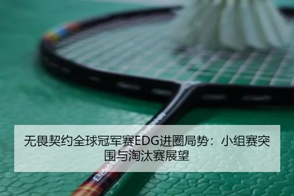 无畏契约全球冠军赛EDG进圈局势：小组赛突围与淘汰赛展望